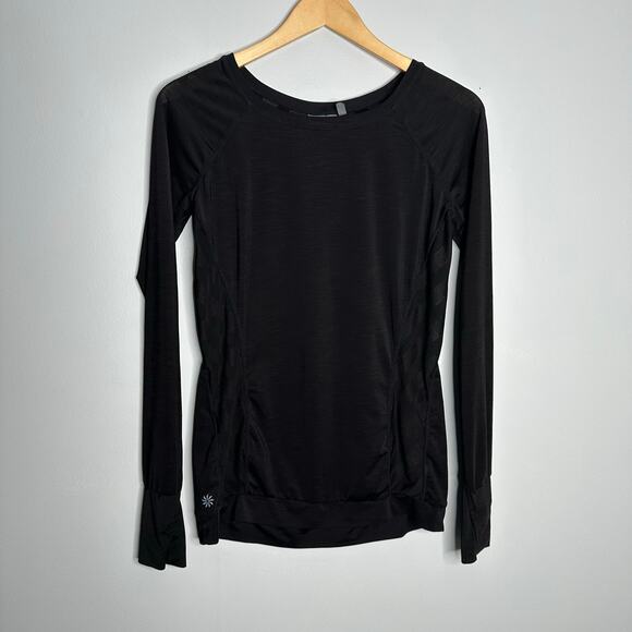 Athleta Tops - Athleta Women's Black Kettle Bella Long Sleeve Athletic Mesh Back Top Back XS